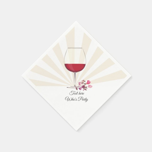 red wine, elegant, wine, floral napkins (Corner)
