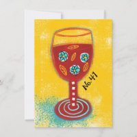 Red Wine Glass 41 Greeting Card