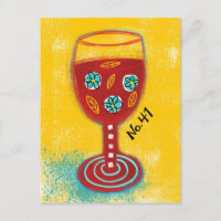 Red Wine Glass 41 Postcard