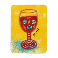 Red Wine Glass 41 Refrigerator Magnet