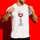 Red Wine Glass 60th Birthday Guest of Honor T-Shirt<br><div class="desc">Red Wine Glass 60th Birthday Guest of Honor T-Shirt. Birthday t-shirt with abstract glass with red wine,  name,  age and happy birthday text.</div>