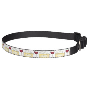 Red Wine Glass Brie Cheese Foodie Merlot Cabernet Pet Collar