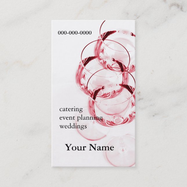 red wine glass business card (Front)