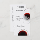 red wine glass business card (Front/Back)