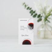 red wine glass business card (Standing Front)