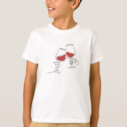 Red wine glass cheers T-Shirt