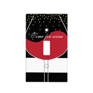 Red Wine Glass Chic Kitchen Light Switch Cover
