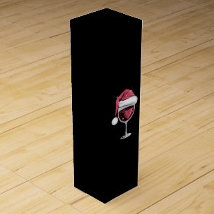 Red Wine Glass Christmas Funny Christmas Xmas  Box