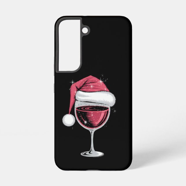 Red Wine Glass Christmas Funny Christmas Xmas  Samsung Galaxy Case (Back)