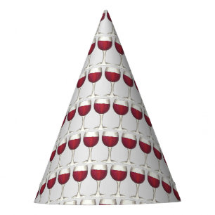 Red Wine Glass Cocktail Party Winery Vineyard Hat
