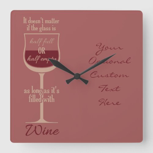 Red Wine Glass custom wall clock