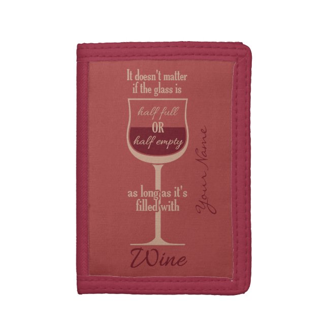 Red Wine Glass custom wallets (Front Vertical)