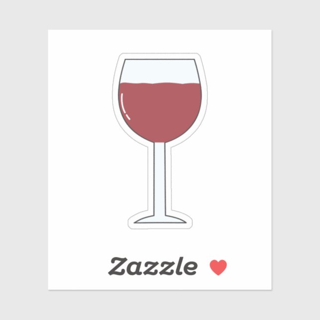 Red Wine Glass Drink Beverage Sticker (Sheet)
