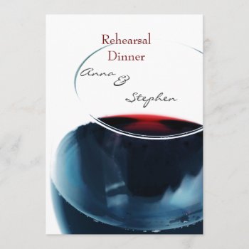 Red Wine Glass Goblet Closeup Invitation by justbecauseiloveyou at Zazzle