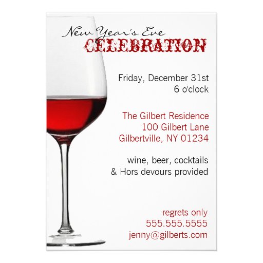 Wine Glass Invitations 6