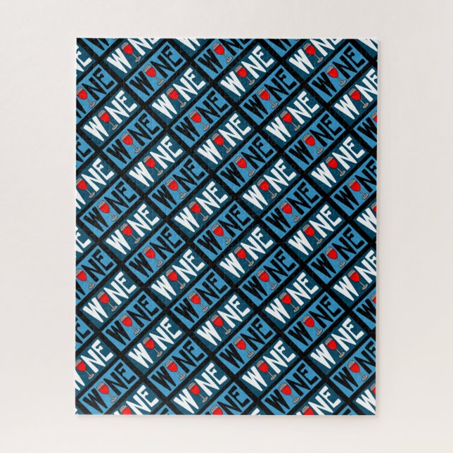 Red Wine Glass Pattern Jigsaw Puzzle (Vertical)