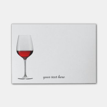 Red Wine Glass Post-it Notes by EnduringMoments at Zazzle