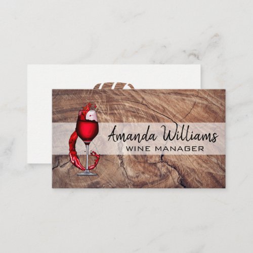 Red Wine Glass Pour Splash Business Card