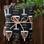 Red Wine Glass Rose Watercolor 60th Birthday Wrapping Paper Sheets<br><div class="desc">Red Wine Glass Rose Watercolor 60th Birthday Wrapping Paper Sheets. The design has watercolor red wine glass,  roses and twigs. The text is fully customizable - personalize it with your name and any age.</div>
