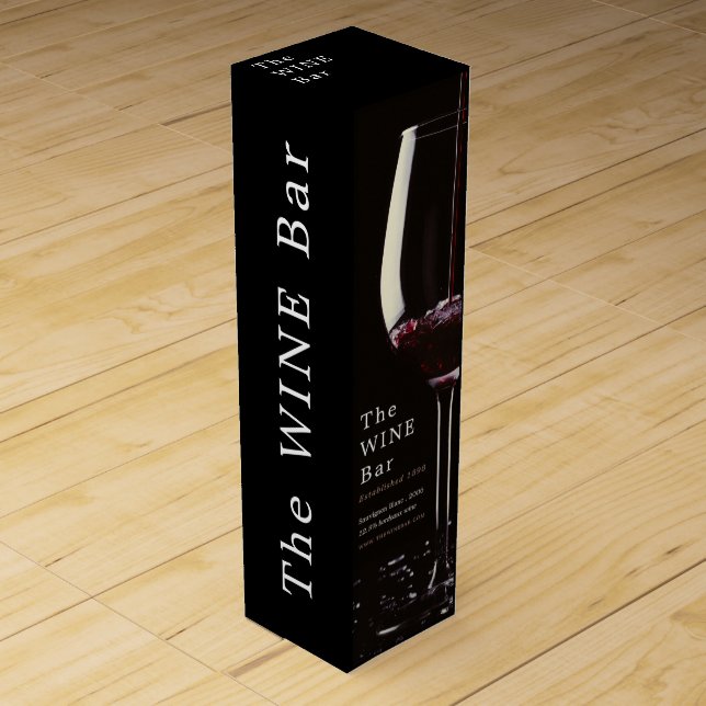 Red Wine Glass, Wine Bar/Winery Box (Front)