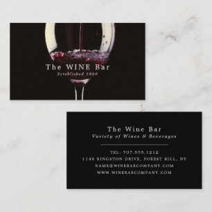 Red Wine Glass, Wine Bar/Winery Business Card