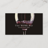 Red Wine Glass, Wine Bar/Winery Business Card (Front)