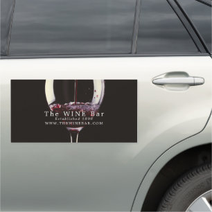 Red Wine Glass, Wine Bar/Winery Car Magnet