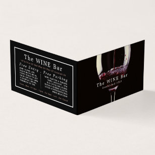 Red Wine Glass, Wine Bar/Winery, Detailed Business Card