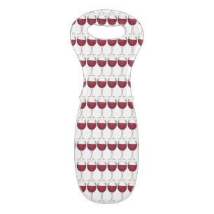 Red Wine Glass Winery Print Pattern Gift Wine Bag