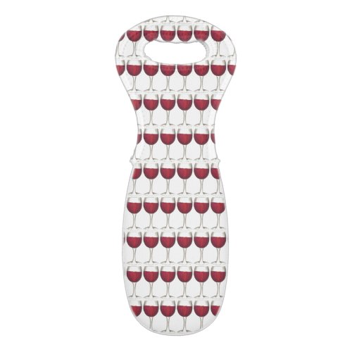 Red Wine Glass Winery Print Pattern Gift Wine Bag