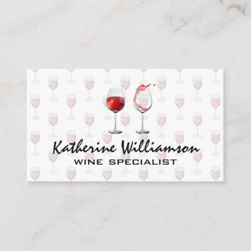 Red Wine Glasses Business Card