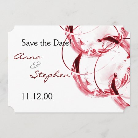 Red Wine Glasses Save The Date