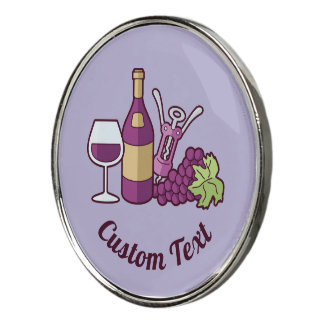 Red Wine Golf Ball Marker