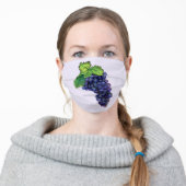 Red Wine Grapes Art Custom Face Mask (Worn)