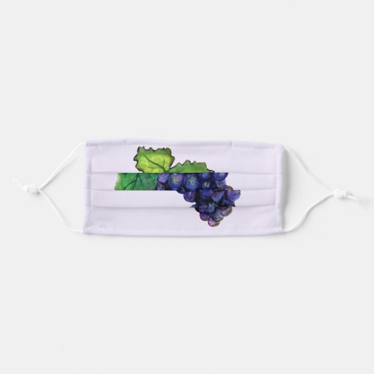 Red Wine Grapes Art Custom Face Mask (Front, Folded)