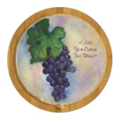 Red Wine Grapes Painting Custom Cheese Board (Front)