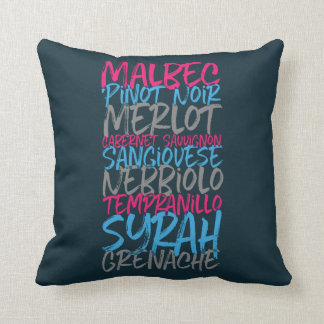 Red Wine Grapes Throw Pillow