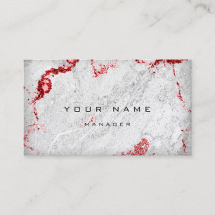 Red Wine Gray Marble Stone Grey Manager Abstract Business Card