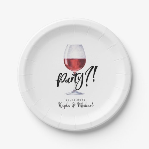 Red Wine Humor  Special Occassion Celebration Paper Plates