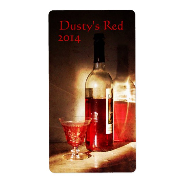 Red Wine in Morning Light Wine Label (Front)