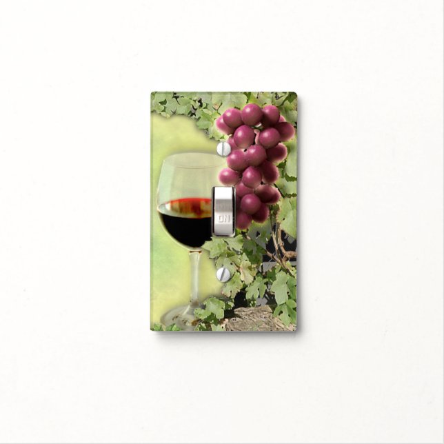 Red Wine Light Switch Cover (In Situ)