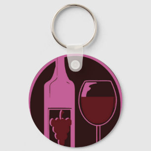 Red Wine Lover Keychain