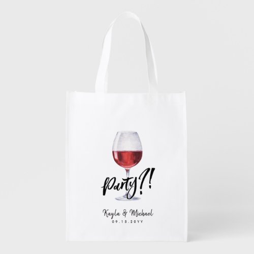 Red Wine Occassion Celebration Grocery Bag