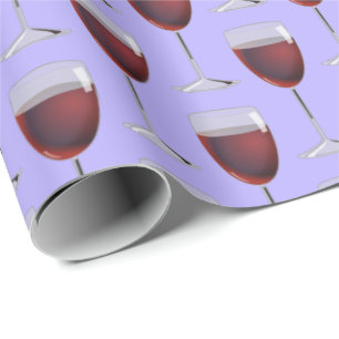 red wine on purple wrapping paper