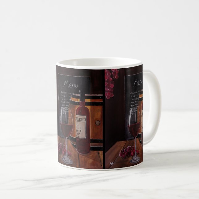 Red Wine Painting by Alfred Fox Coffee Mug (Front Right)