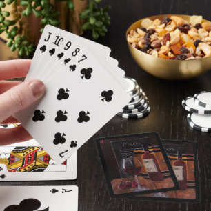 Red Wine Painting by Alfred Fox Poker Cards