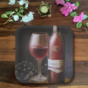 Red Wine Paper Plates