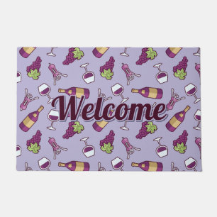 Red Wine Pattern Doormat
