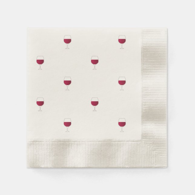 Red Wine Pattern Gold Napkins (Front)