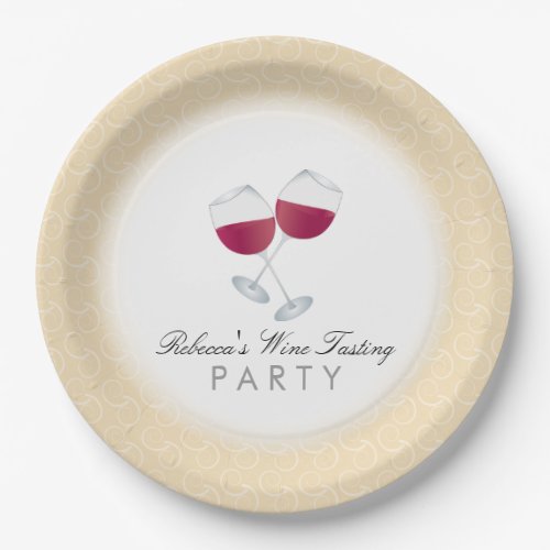 Red Wine Personalized Wine Tasting Party Paper Plates